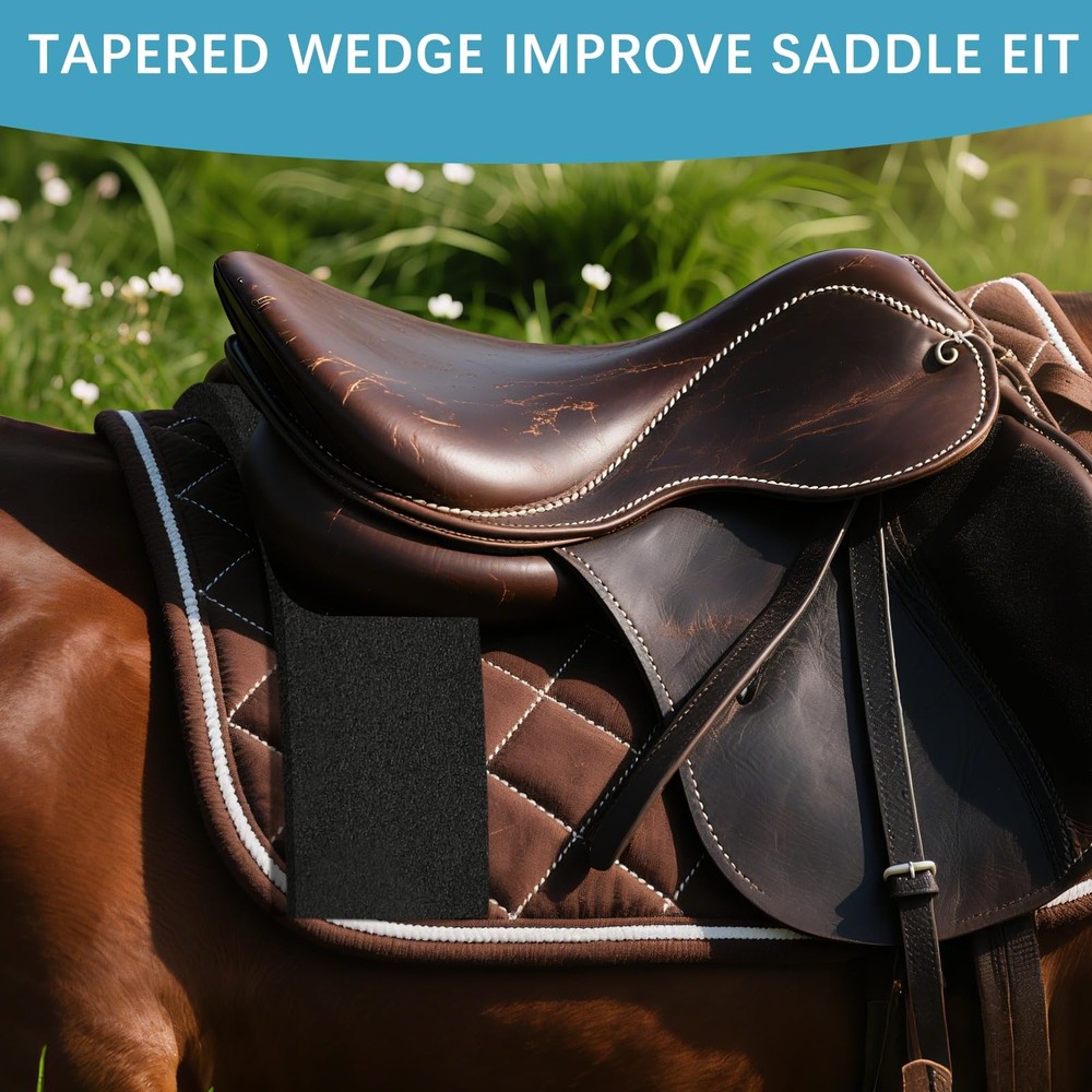 3 Pcs Horse Saddle Pad Shims, 2 Sizes Shock Absorbing Memory Foam Insert for ...