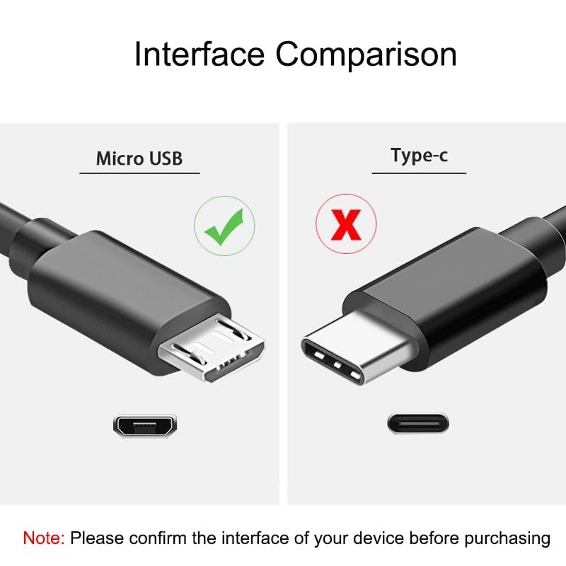 SZMXUCK 2 Pack 6.6FT PS4 Controller Charging Cable, Micro USB 6.6 feet, Black