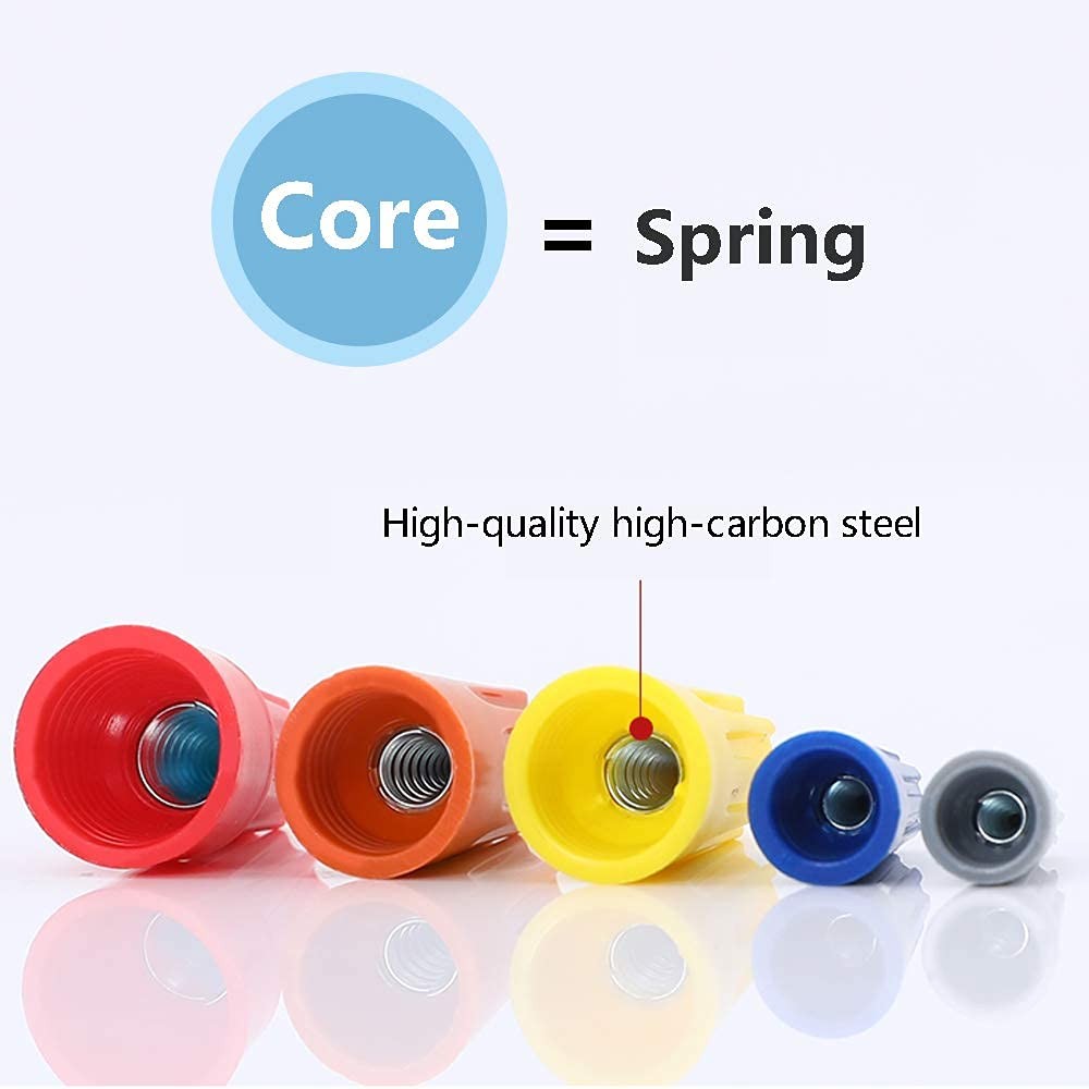 300 Pcs Red Electrical Wire Connectors Screw Terminals, with Spring Insert Tw...