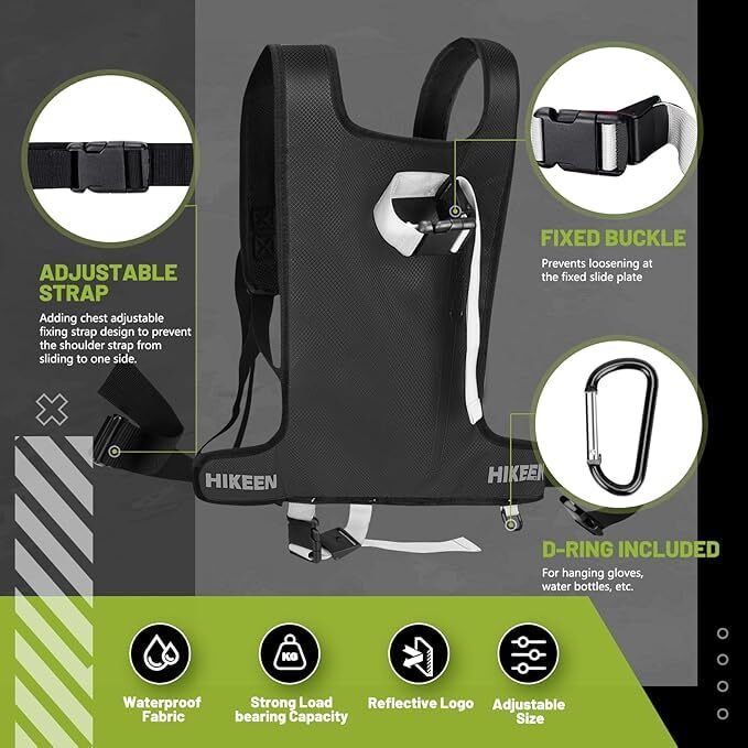 Ski Carrier Strap Harness Ski and Poles Backpack Sling Strap Ski Shoulder Strap