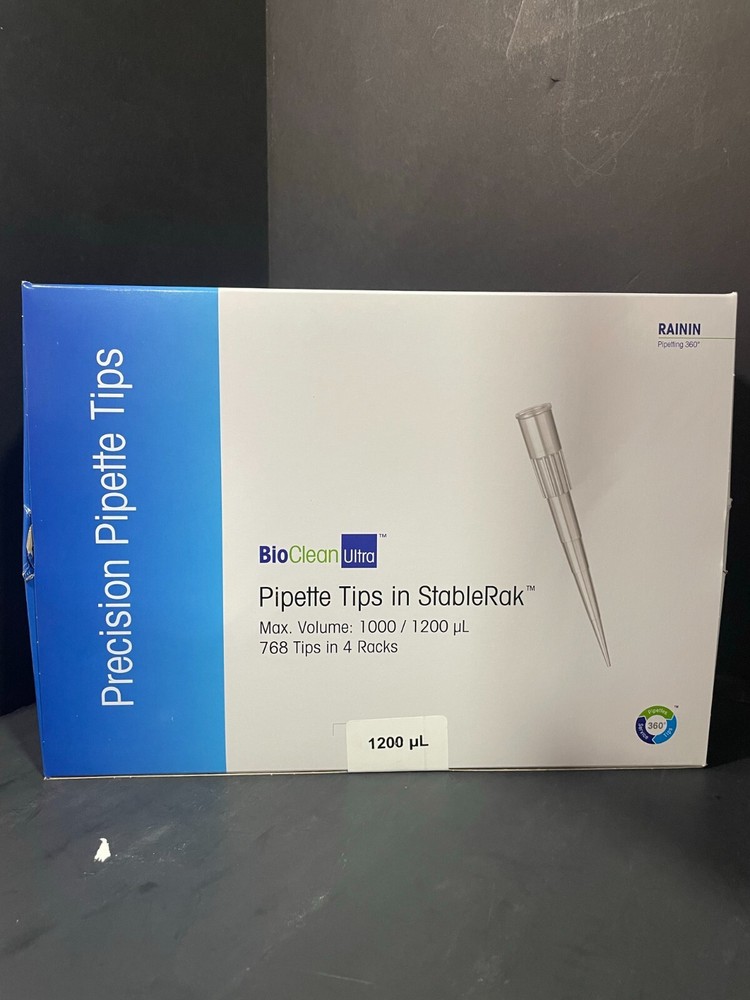 Rainin Pipette Tips 1200 ul LTS 4 Double Racks with 192 Tips Each