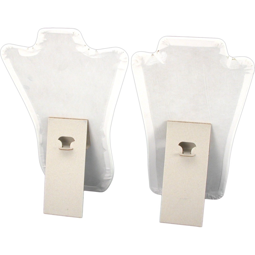 White Leatherette Large Jewelry Display 8 Pc Set