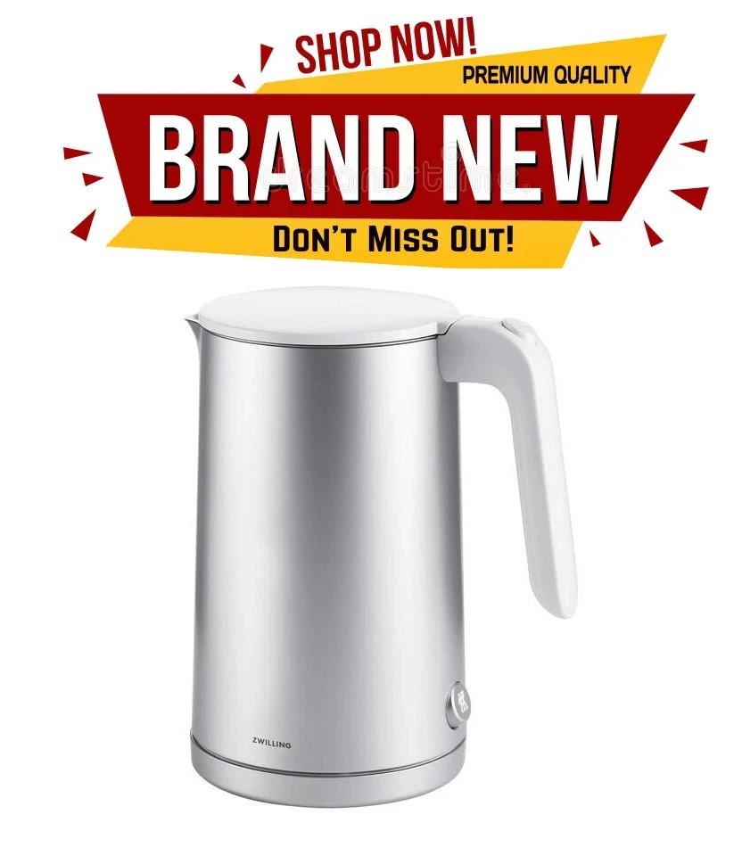 ZWILLING Enfinigy Electric Kettle Pro 1.5L Silver Cool Touch, Fast Boil,
