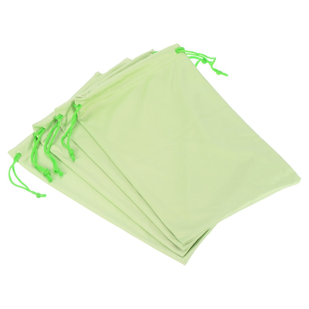 Ski Goggle Bag, 4 Pack Microfiber Snow Goggles Case Drawstring Pouch Green