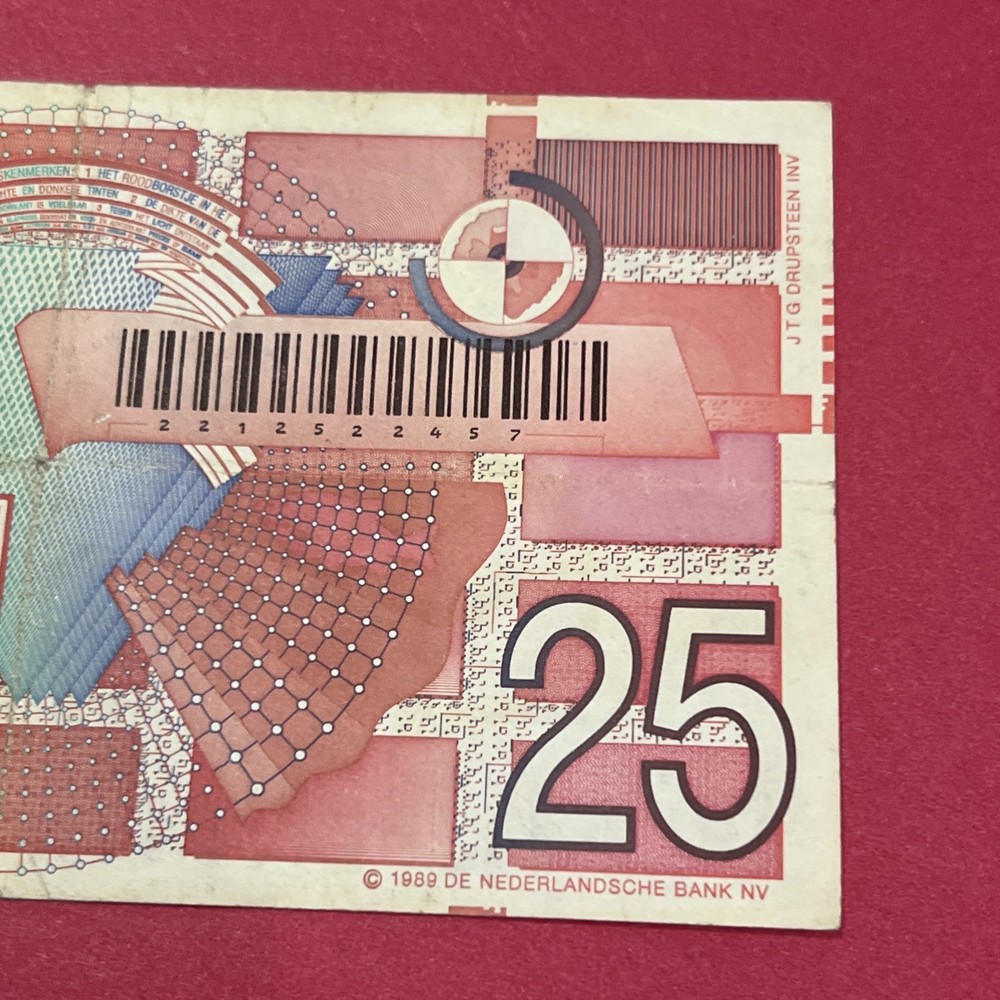 Netherlands - 25 Gulden - 1989