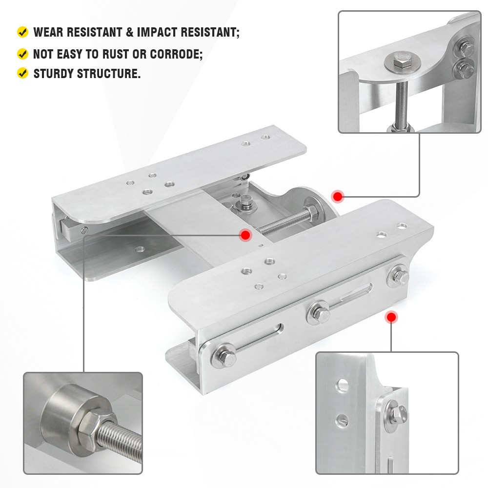 Adjustable 4'' Outboard Boat Aluminum Jack Plate Tool Silver #JPL4400