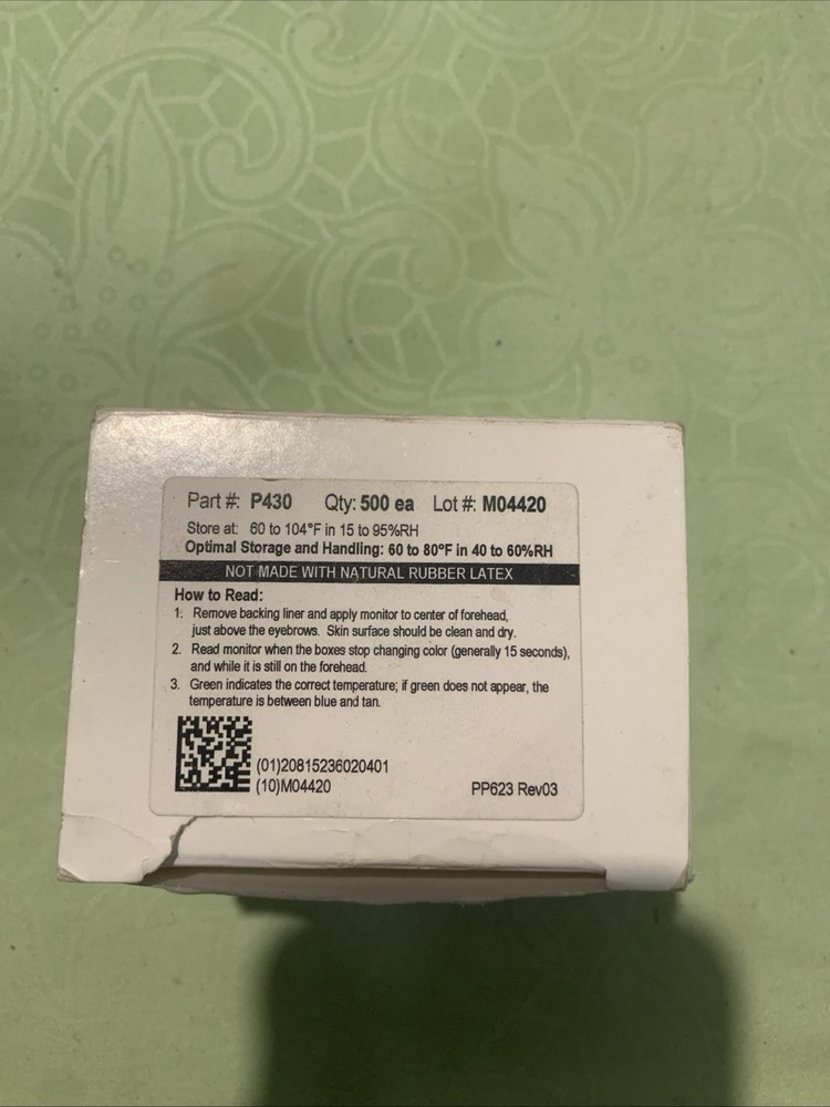 FeverScan P430 M04420 Disposable Forehead Temperature Thermometer 100-pc