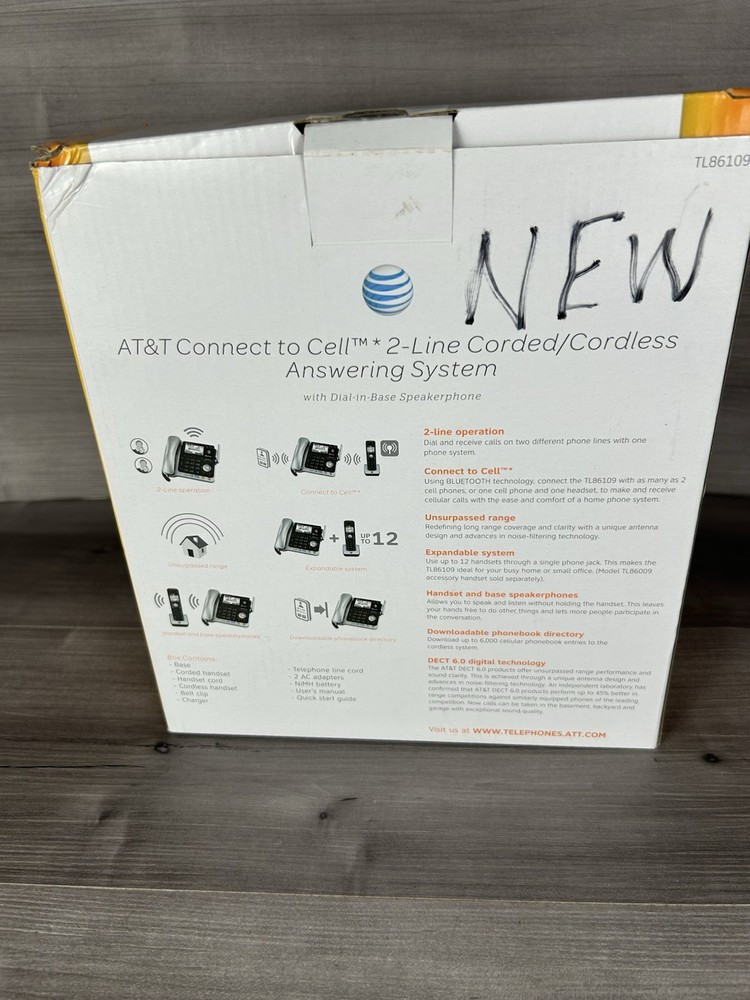 AT&T 2-Line Corded/Cordless Bluetooth Phone System