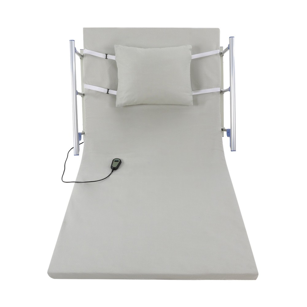 Ergonomic Electric Lifting Backrest Adjustable Lift Bed Back Support w/ Handrail