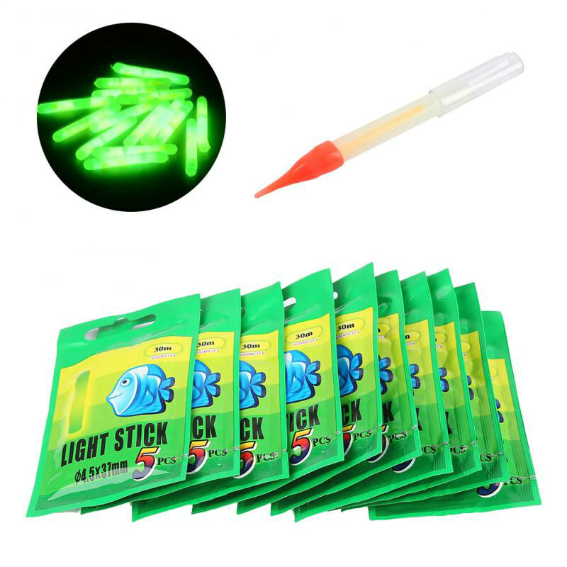 50Pcs Fishing Float Fluorescent Lightstick Light Night Float Rod Lights Dark