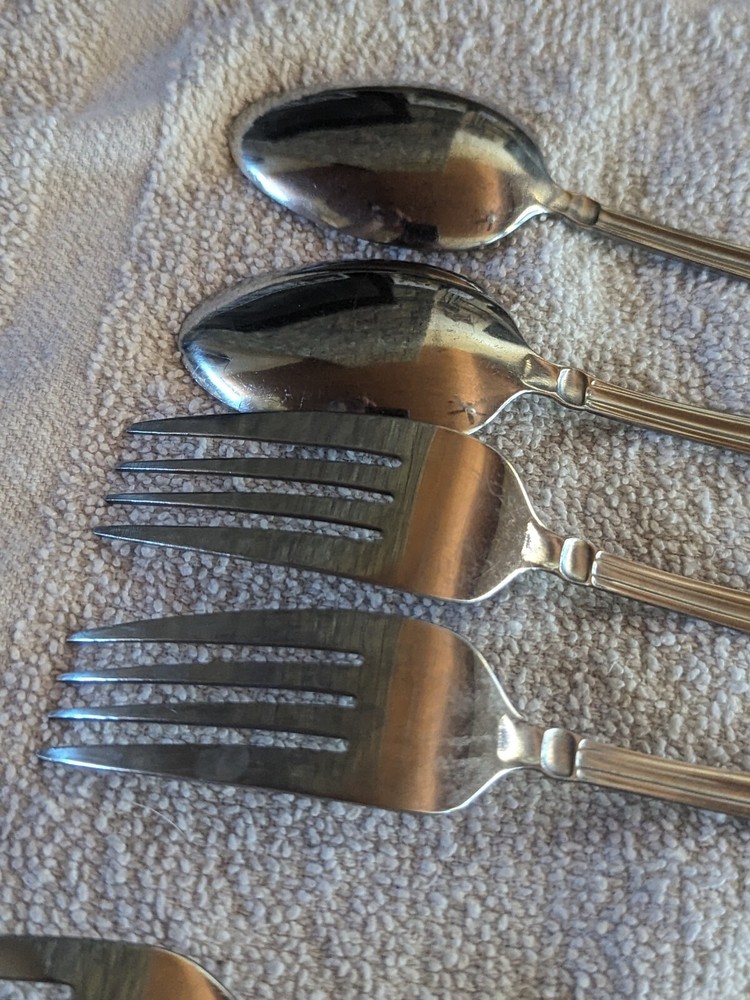 Cambridge ALLURE Stainless Flatware 6 Piece Set Forks & Spoons Silverware