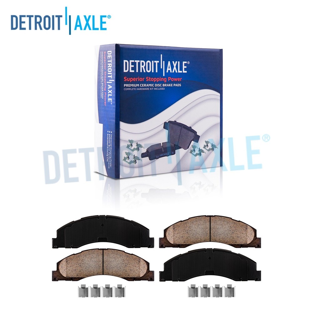 Front Ceramic Brake Pads for 2008 - 2021 Ford E-150 E-250 E-350 E-450 Super Duty