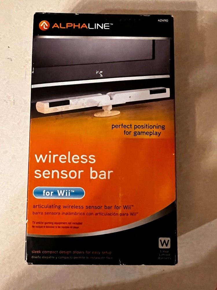 Alphaline Wireless Sensor Bar For Wii In Open Box