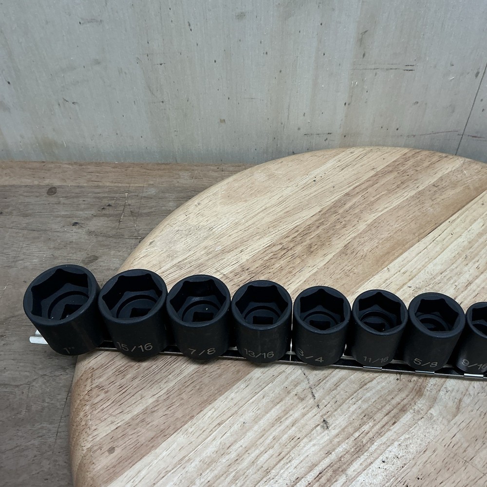 Grey Pneumatic 1213 Impact Socket Set 5/16- 1” Like New (p)