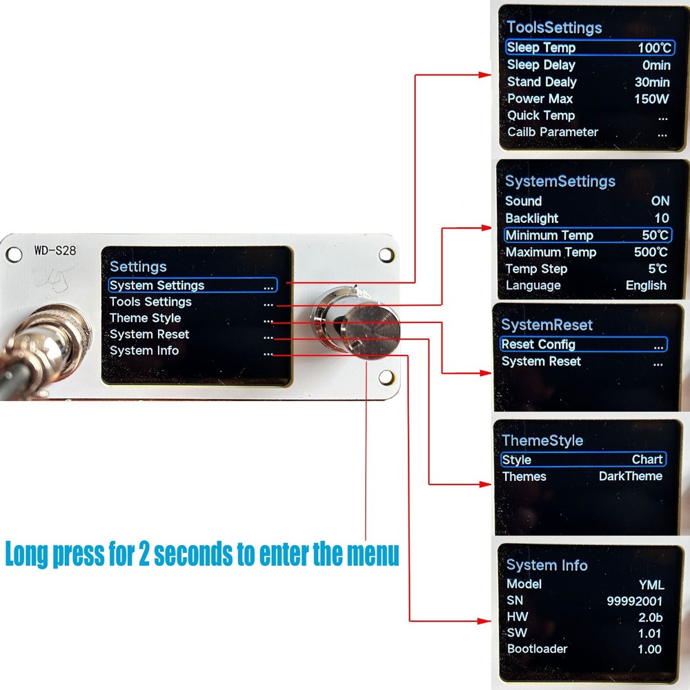Soldering Iron panel FOR C210 Soldering Station Tips C245 Replacement Handle