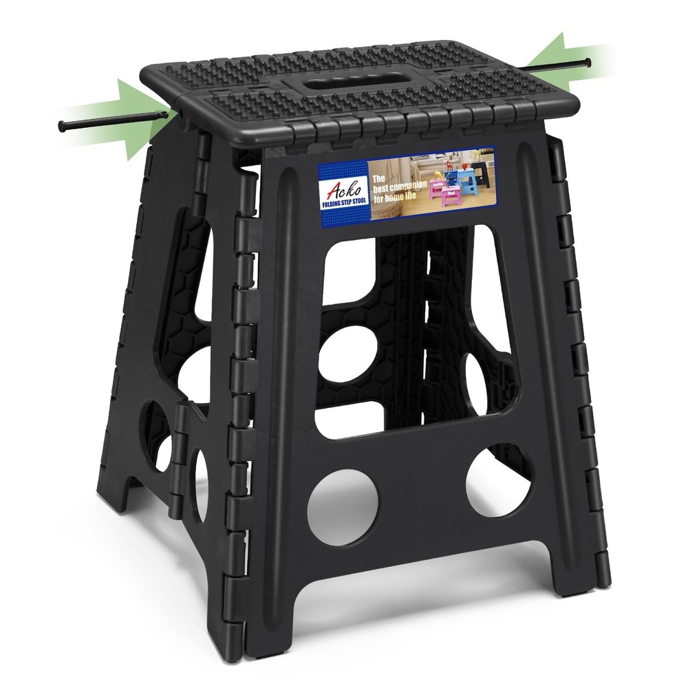 Folding Step Stool Foldable 16 Inch Stools for Adults and KidsPlastic Stools ...