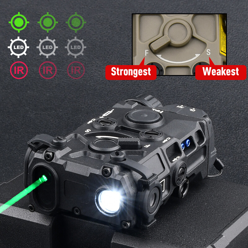 Tactical OGL Red Green Blue IR Laser Indicator Flashlight Strobe On Gun Laser