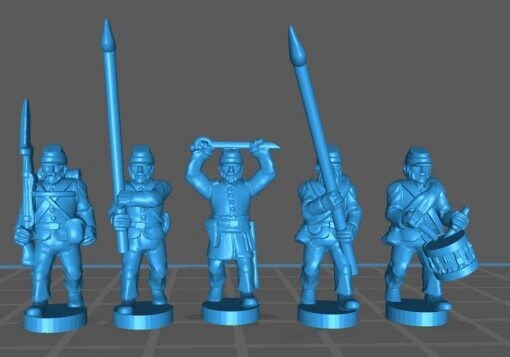ACW Command , sack coat with kepi - 15mm Minis