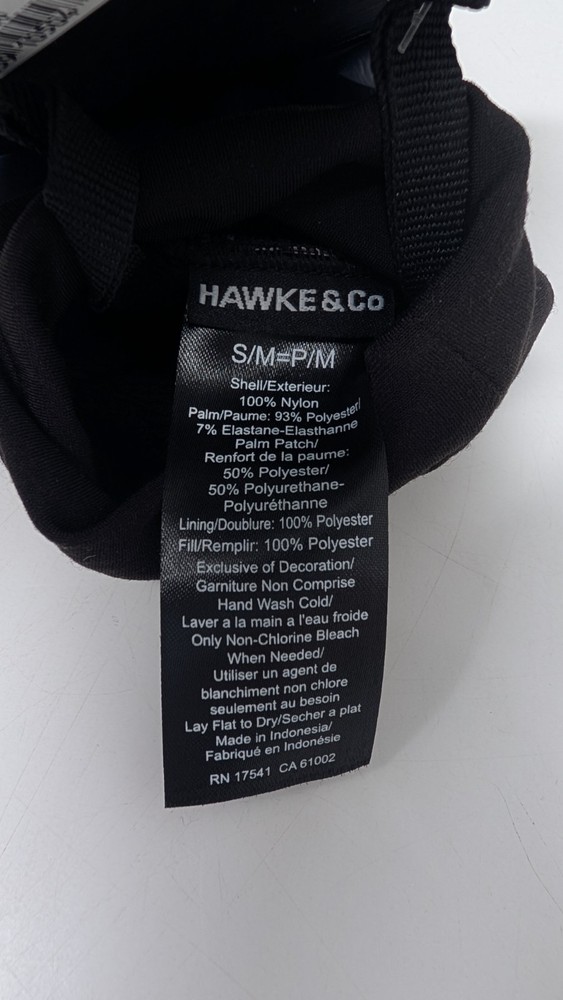 HAWKE & CO. lightweight Nylon Patterned Gloves In navy S/M