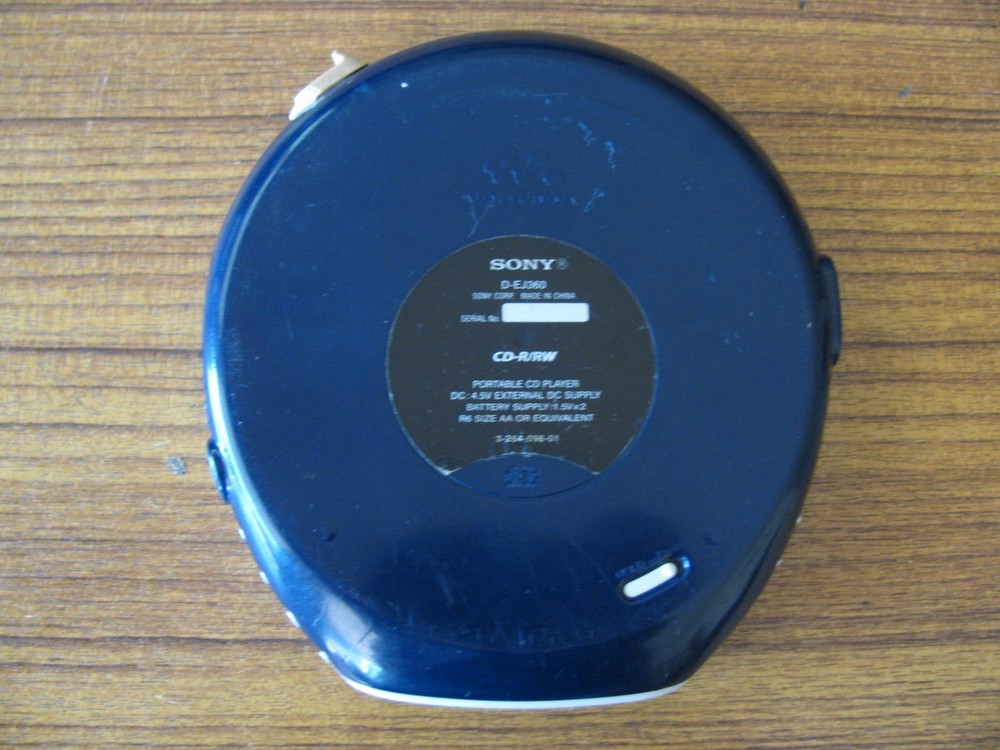 Sony D-EJ360 CD Walkman Blue Color Tested Great Working Condition