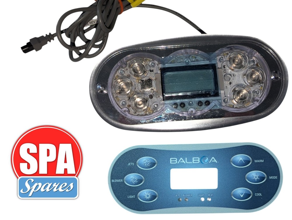 Balboa TP600 (Overlay Included) 6 Button Topside Control Panel For BP Systems