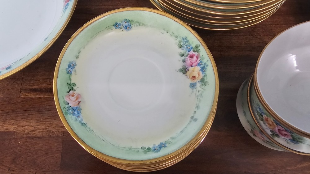 Thomas Bavaria German Hand Painted 57 Piece Dish Set