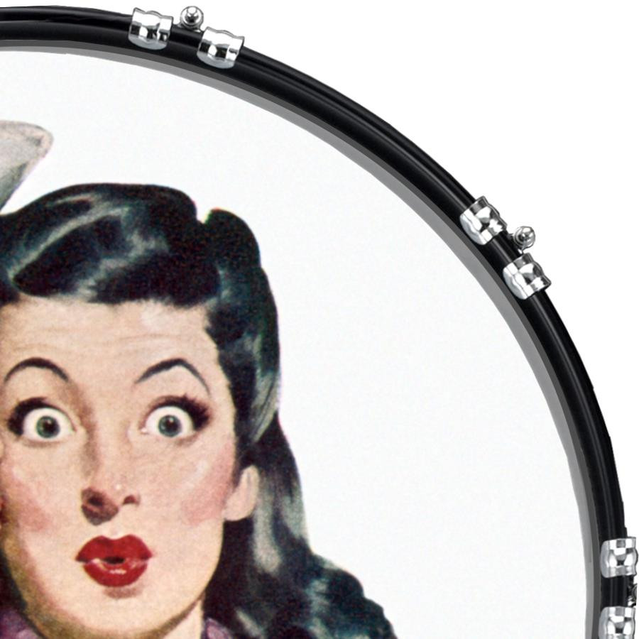 20" Custom Bass Kick Drum Front Head Graphic Graphical Wild West 73