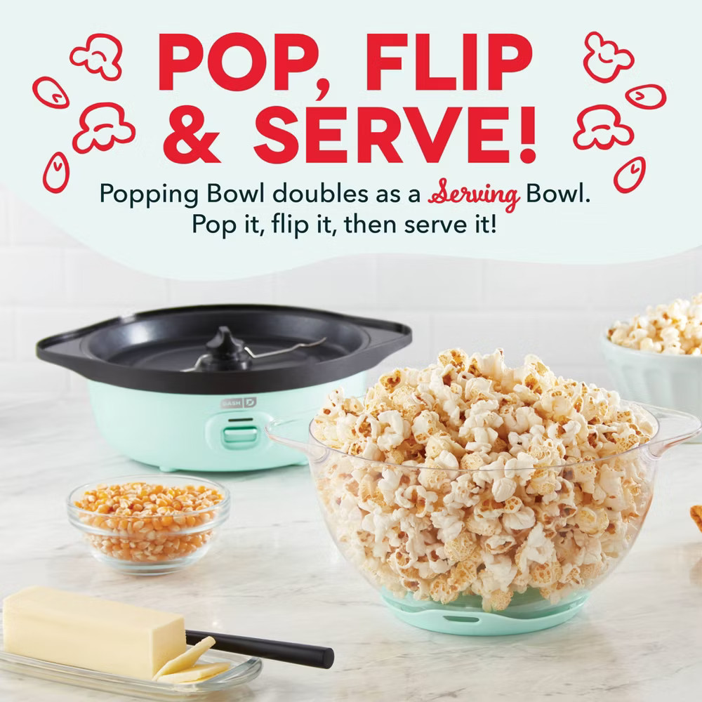 Dash 3qt Smartstore Stirring Popcorn Maker Aqua