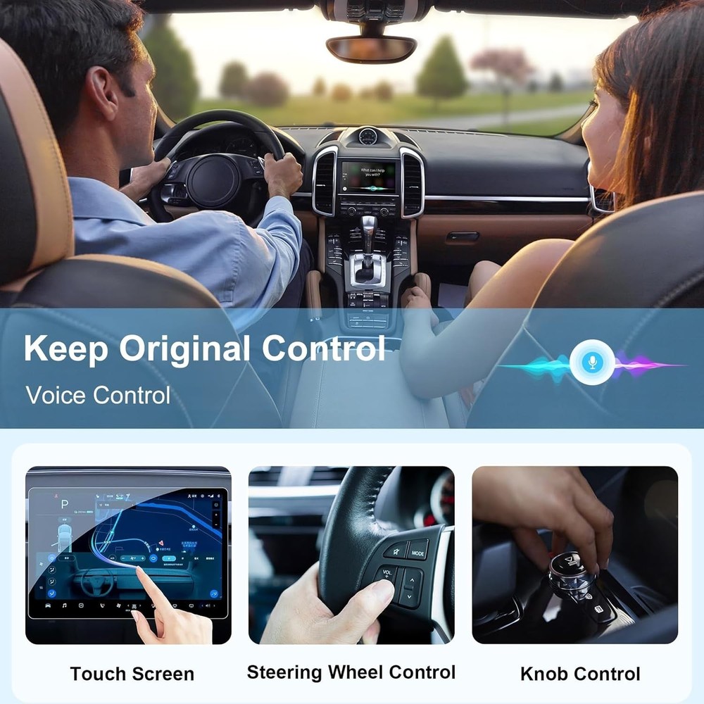 Wireless Carplay Adapter Ai Box for iPhone & Android Auto with YouTube Supports