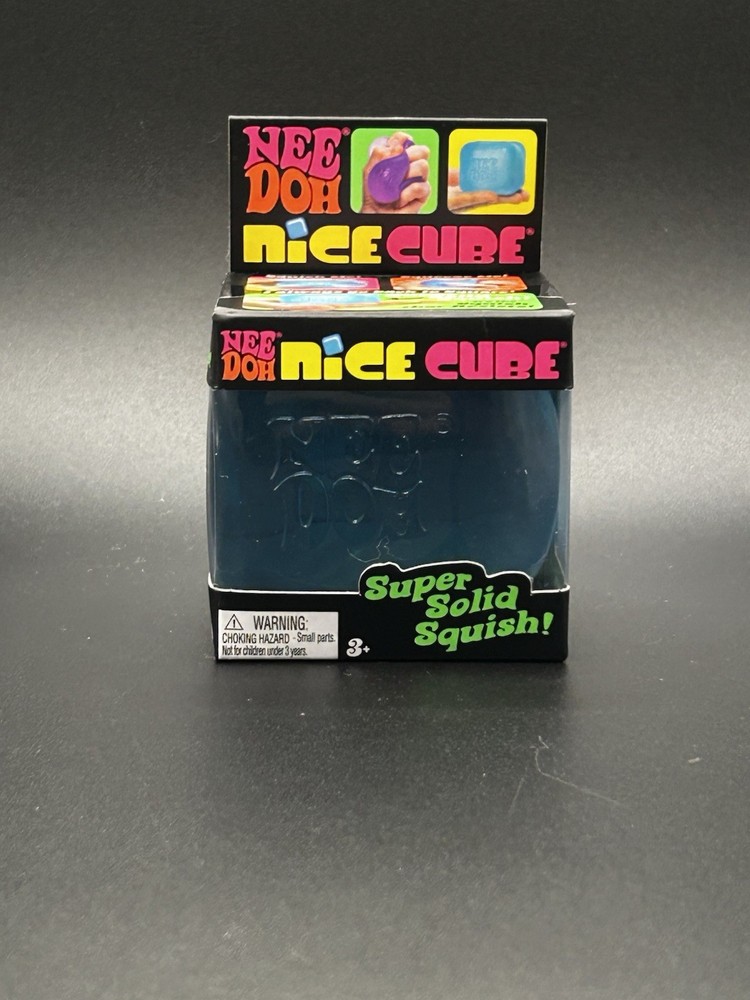 Nee Doh Nice Cube Super Solid Squish Blue