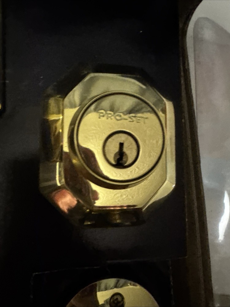 Pro Set Front Door Lock Handle and Deadbolt - Full Door Handle & Lock Set