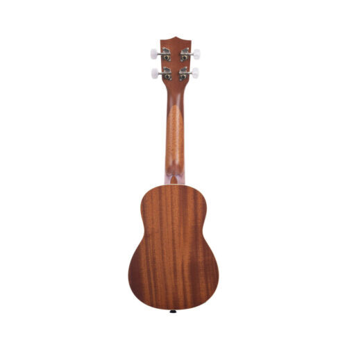 Kala Satin Mahogany Soprano Ukulele with White Binding Brown