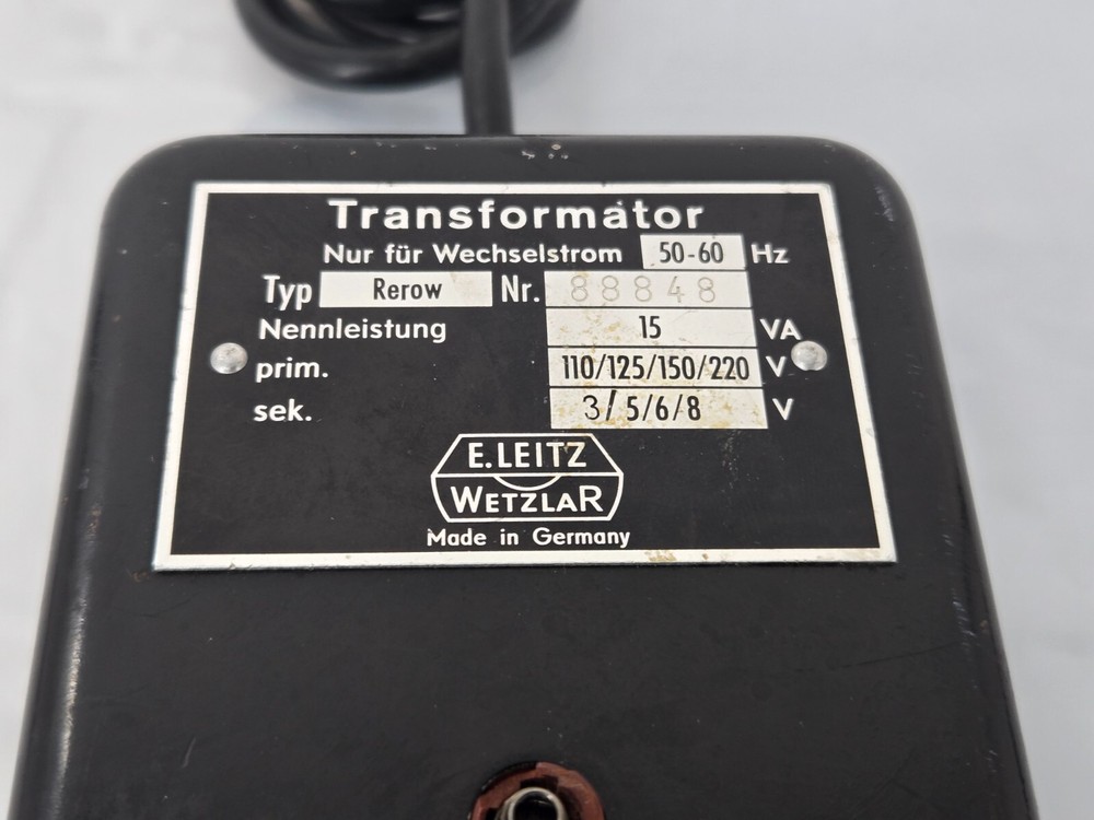 Ernst Leitz Wetzlar Binocular Microscope 610667 &transformator&Lab Microscope