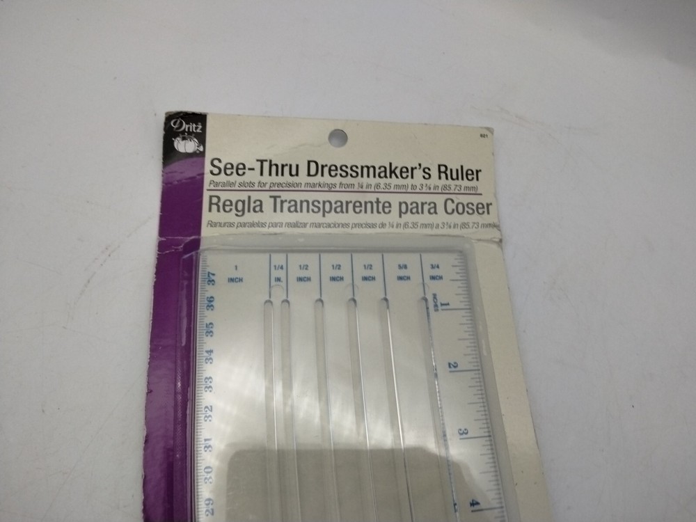 DRITZ Vintage See-Thru Dressmaker Ruler 1994