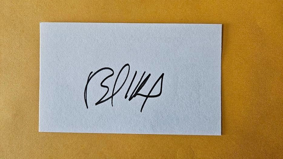 BILLY IDOL SIGNED 3x5 INDEX CARD AUTOGRAPH