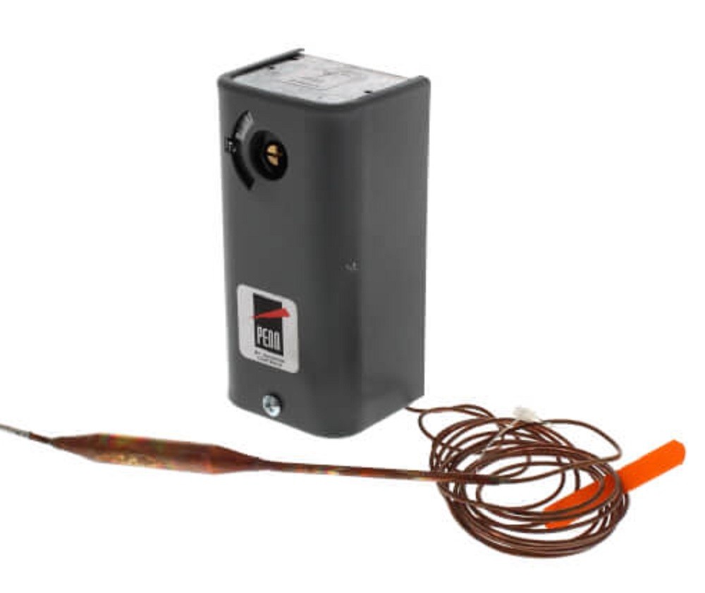 Johnson Controls A19ABA-4C Remote Bulb Temp Control, 10/55C, Diff 3.5-14 Adj,