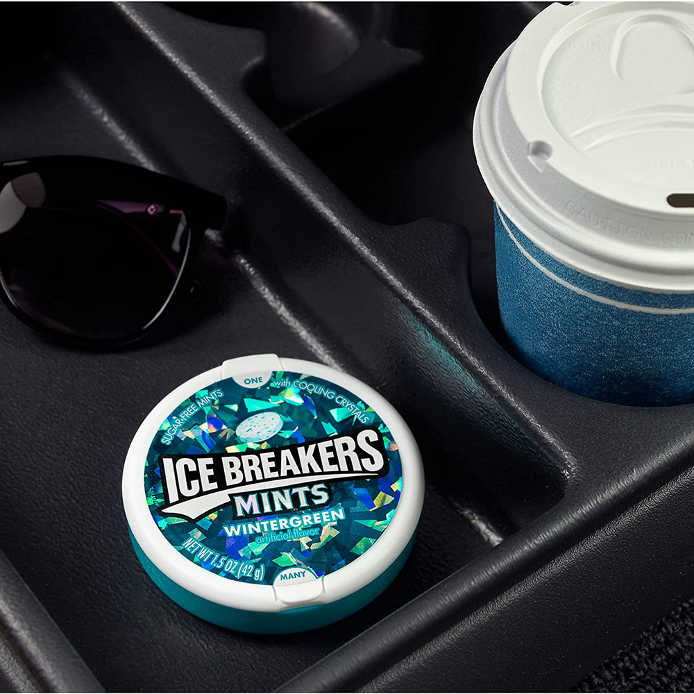 Ice Breakers Mints, Wintergreen, Sugar Free, 1.5 Ounce (8 Count)