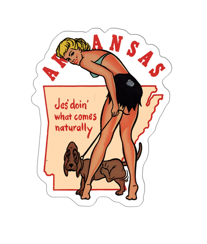 Arkansas Pinup Vintage Sticker Decal