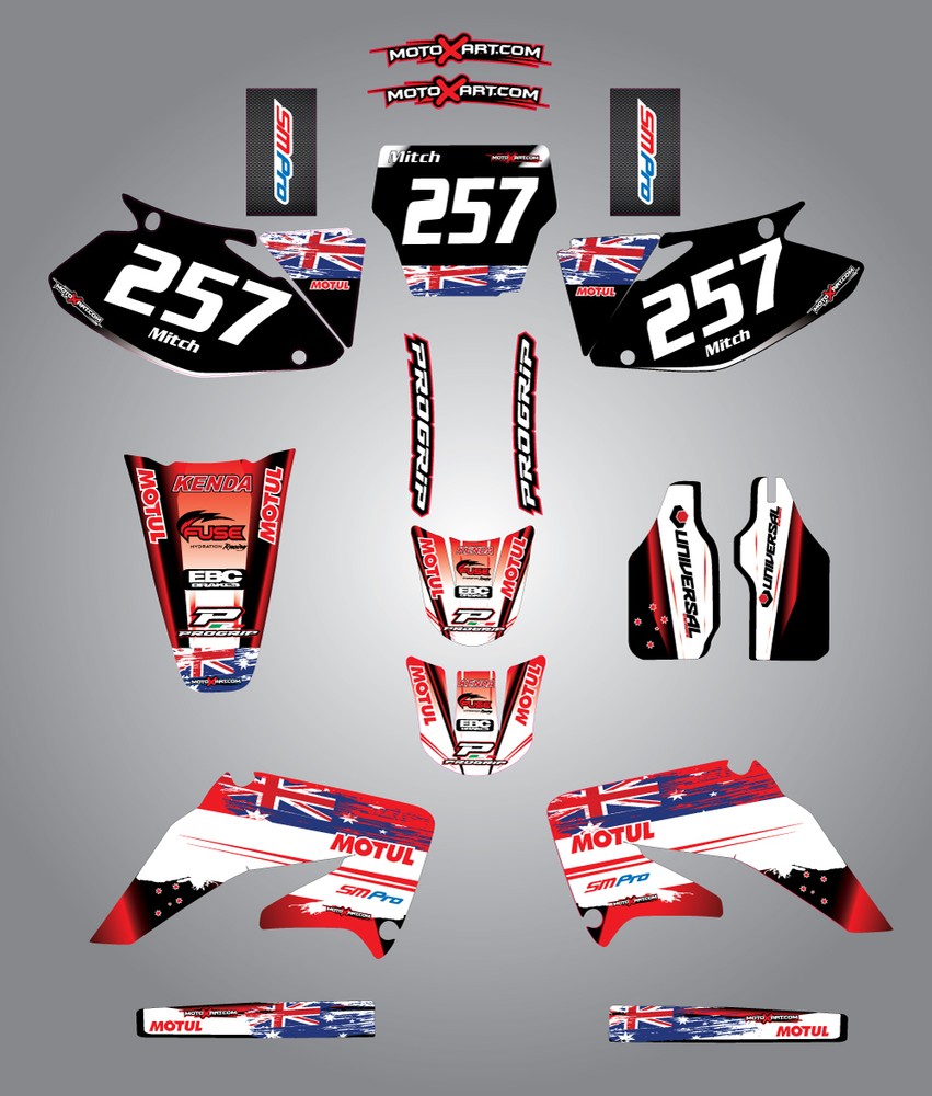 Full  Custom Graphic  Kit -AUSSIE PRIDE - HONDA CRF 450 - 2004