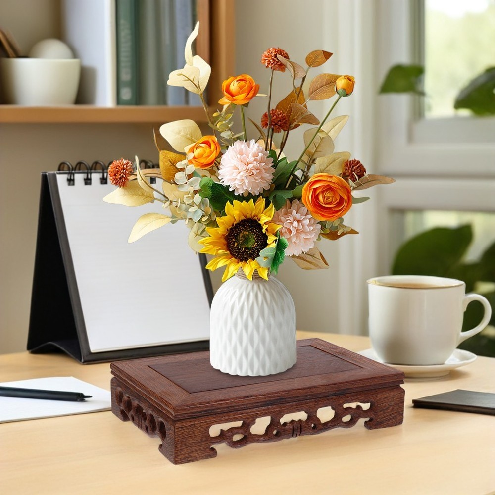 Wood Display Stand Pedestal Rectangular Base for Home Craft Decoration