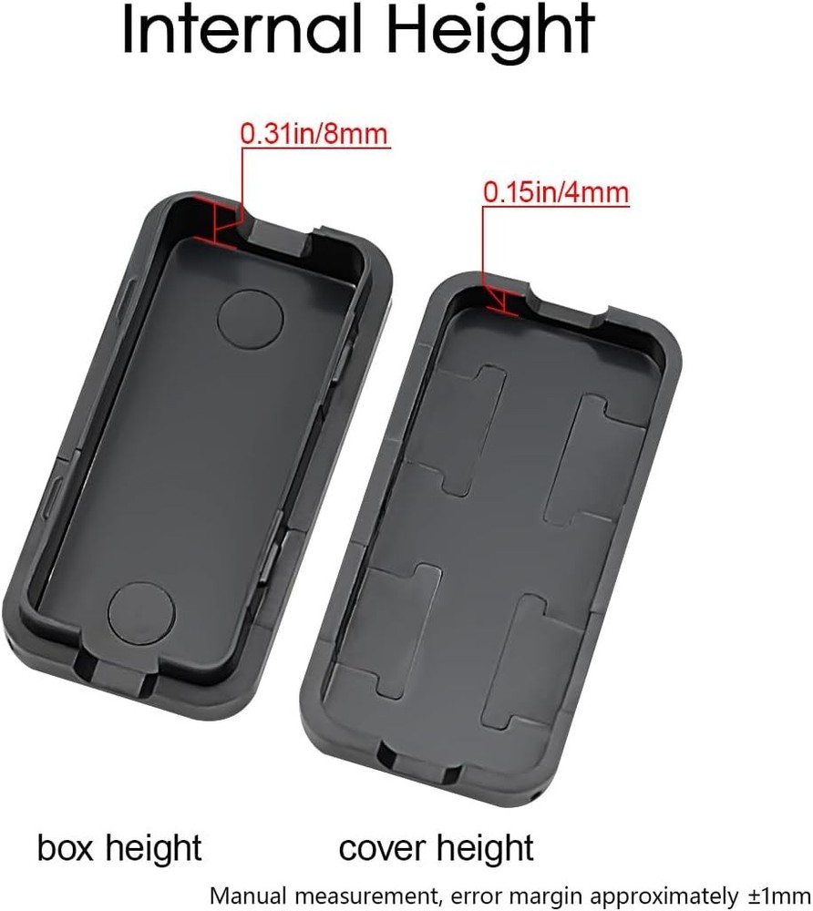 Lemotech 5Pcs ABS Plastic Electrical Project Case Power Junction Box, Project Bo