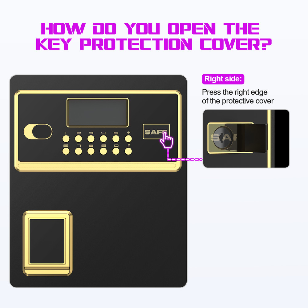 3.0 Safe Box Adjustable Shelf Digital Panel for Home Office Anti-Theft Security