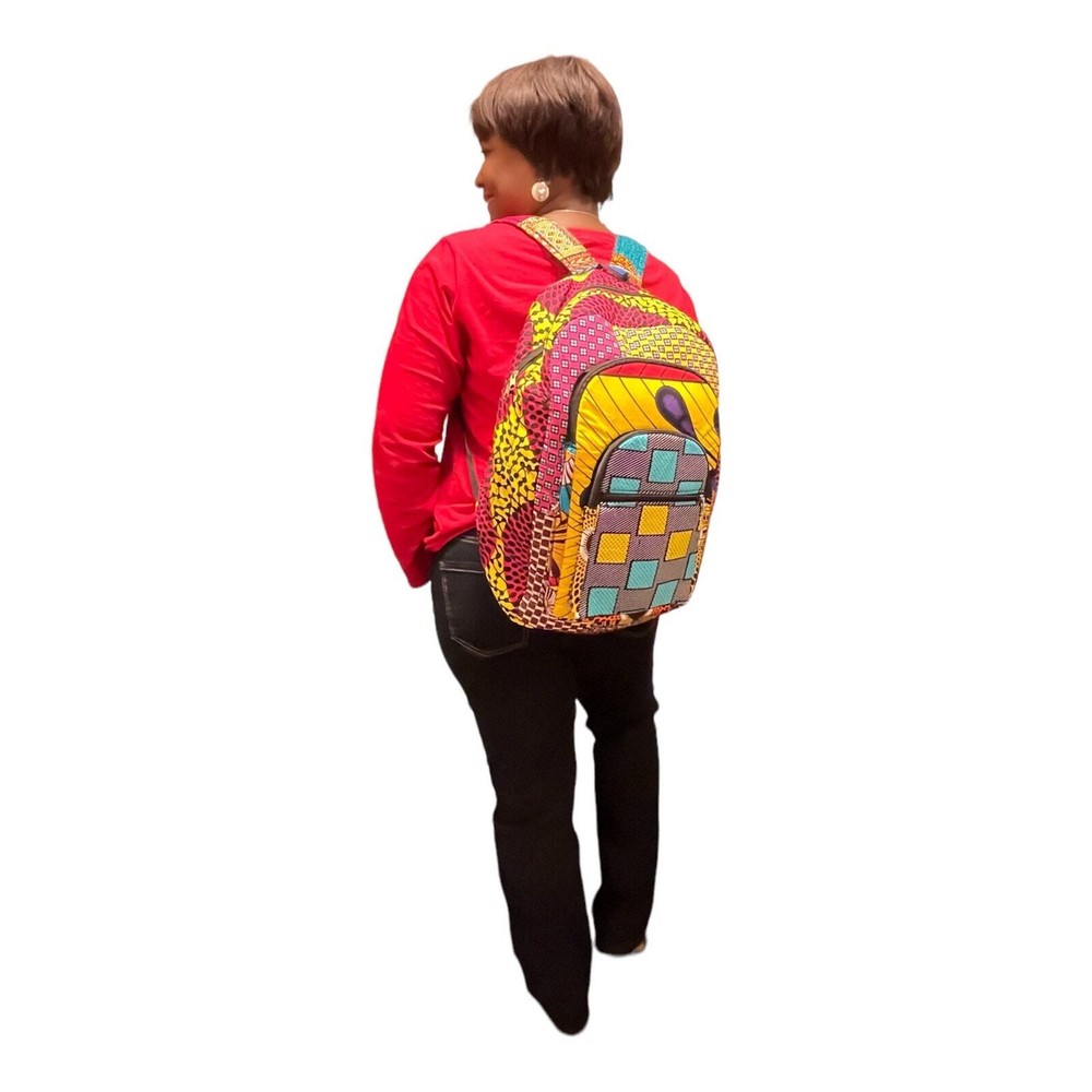 Adult Ankara Patchwork African print backpack