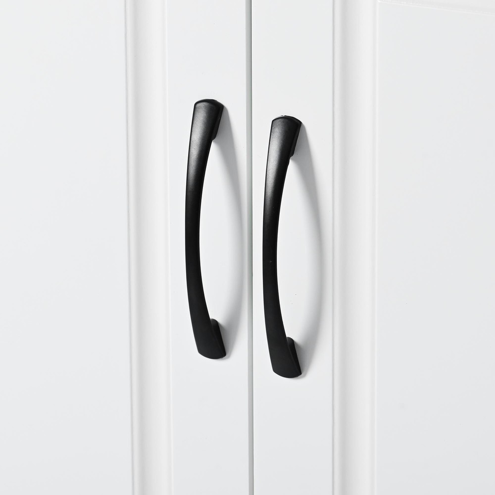 Durable Material Sleek and Modern Shoe Cabinet w/Space-saving Design Side Board