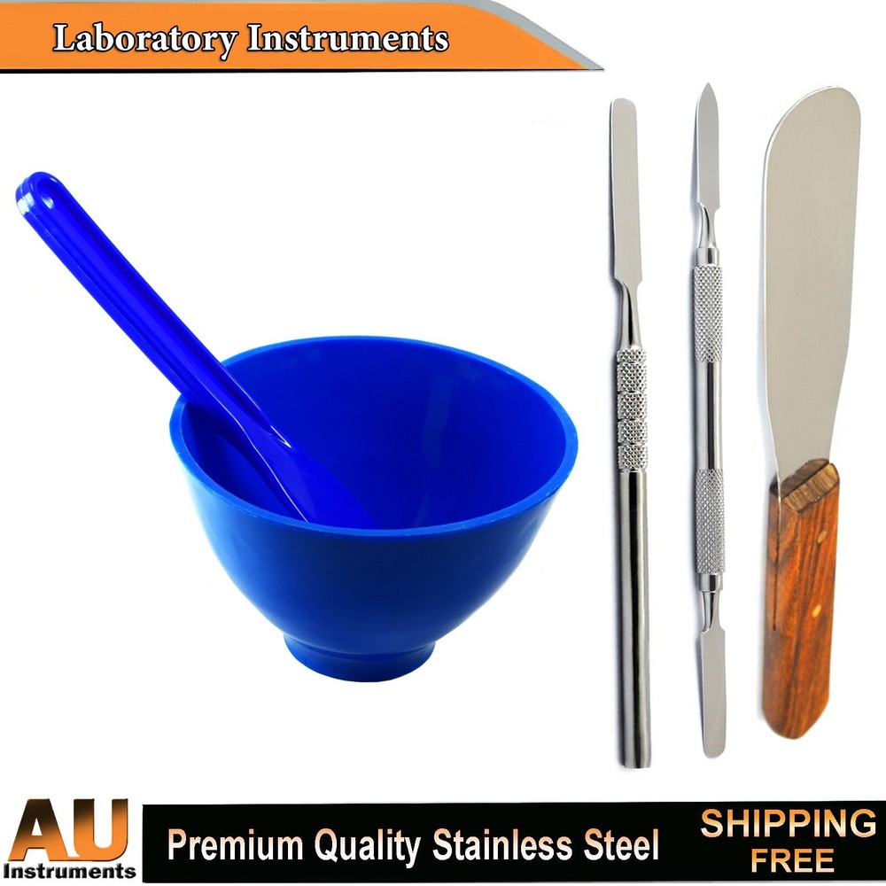 Dental Laboratory Instruments Kit Wax & Modeling Spatula Silicone Mixing Bowl