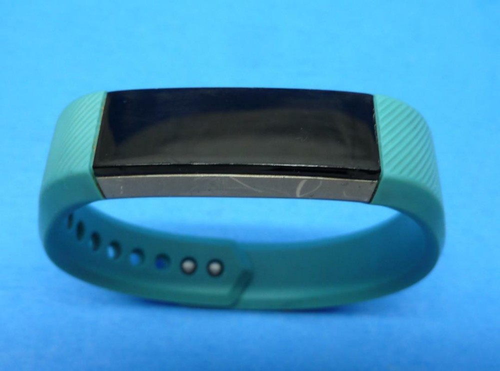 Fitbit Alta Size SMALL Aqua Turquoise Blue Complete W/Box AS IS - DOESN'T CHARGE