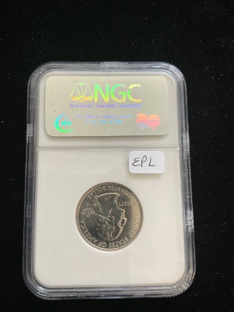 2004 D EXTRA LEAF ( LOW ) WISCONSIN QUARTER NGC MS65 AS SHOWN