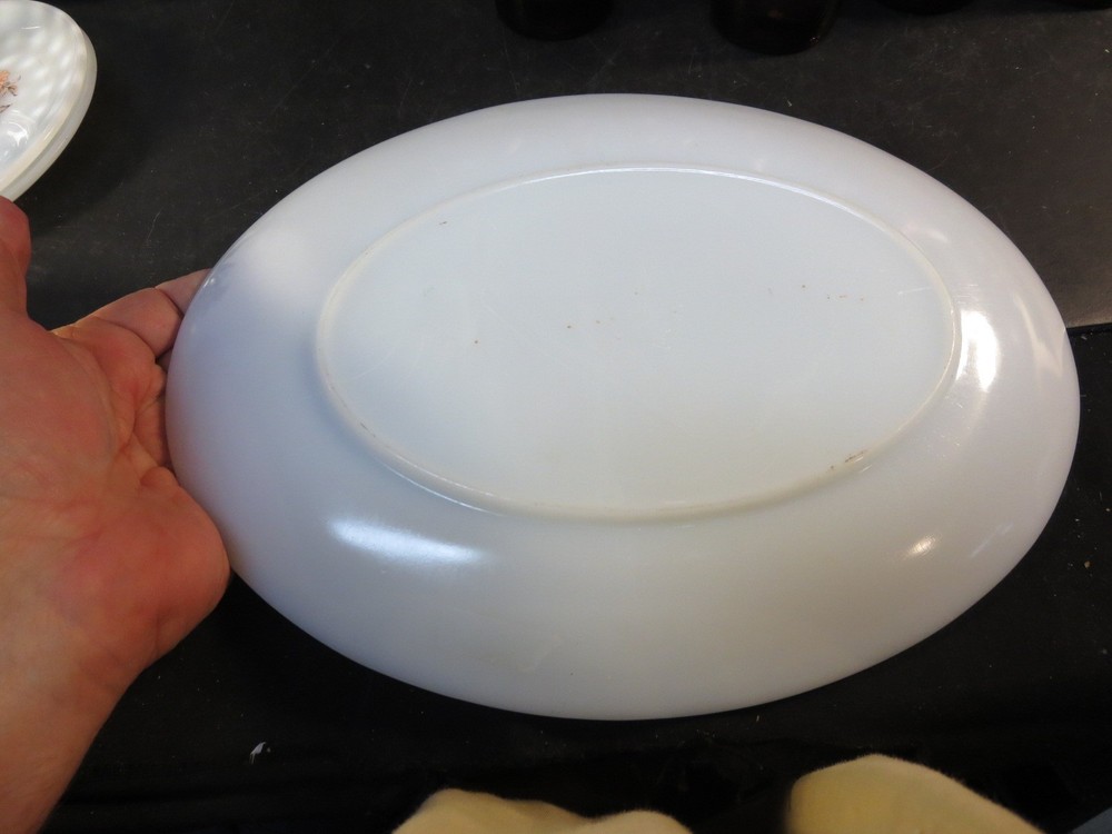 Fire-King FLEURETTE 12" Oval Serving Platter