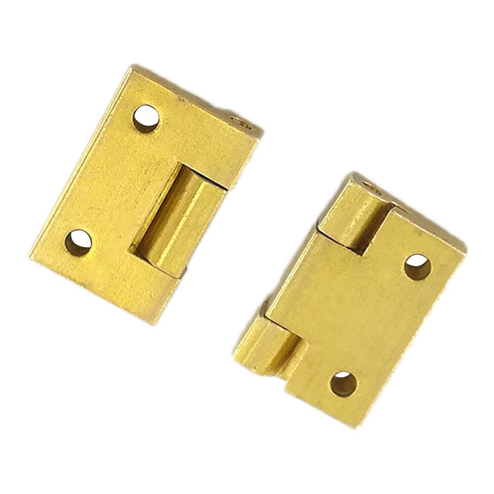 2Pcs Brass Hinges Mini Solid Folding Butt Hinges DIY Craft Accessories 19*12.5mm