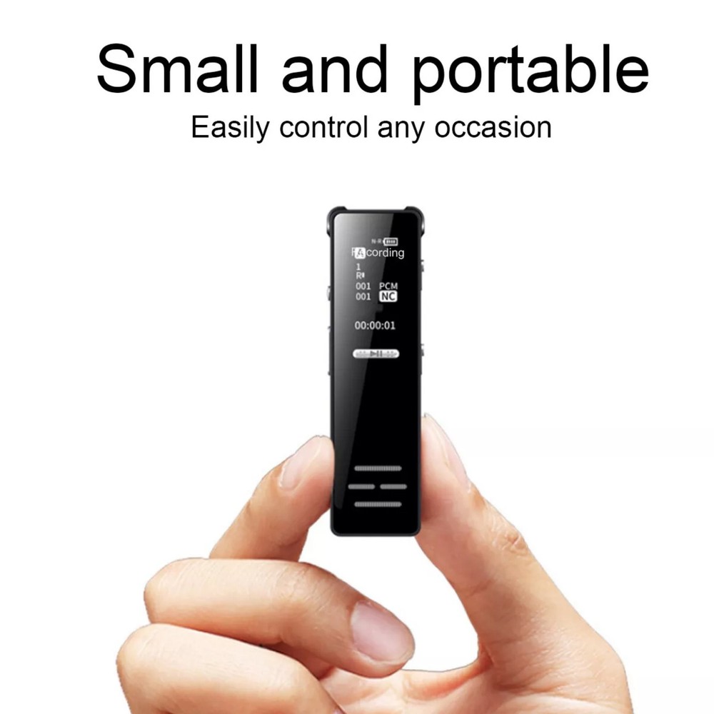 Smart Password-Protected Recorder - 128GB HD Audio Device with MP3 Player